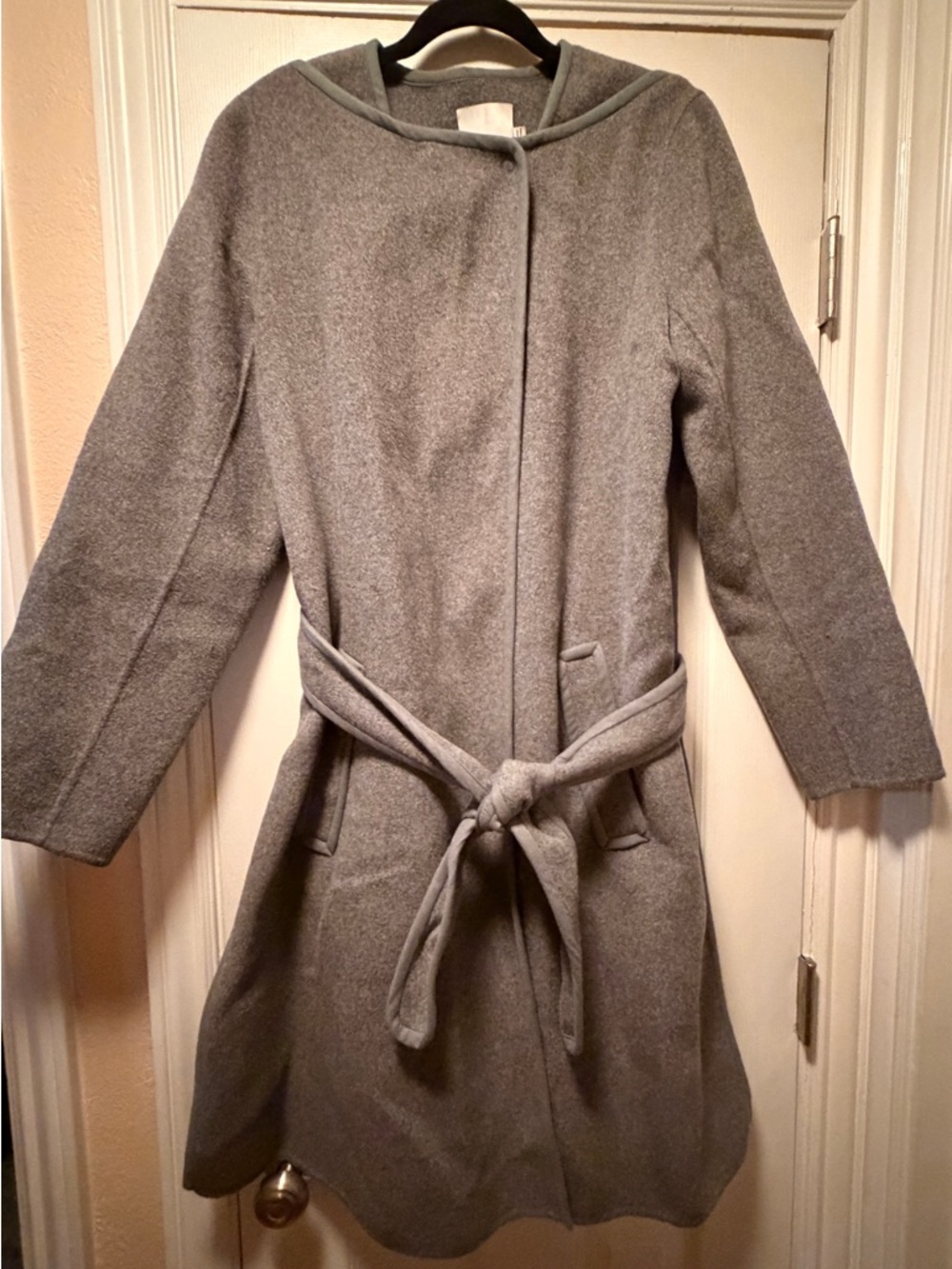 Vince Gray Tie-Waist Coat